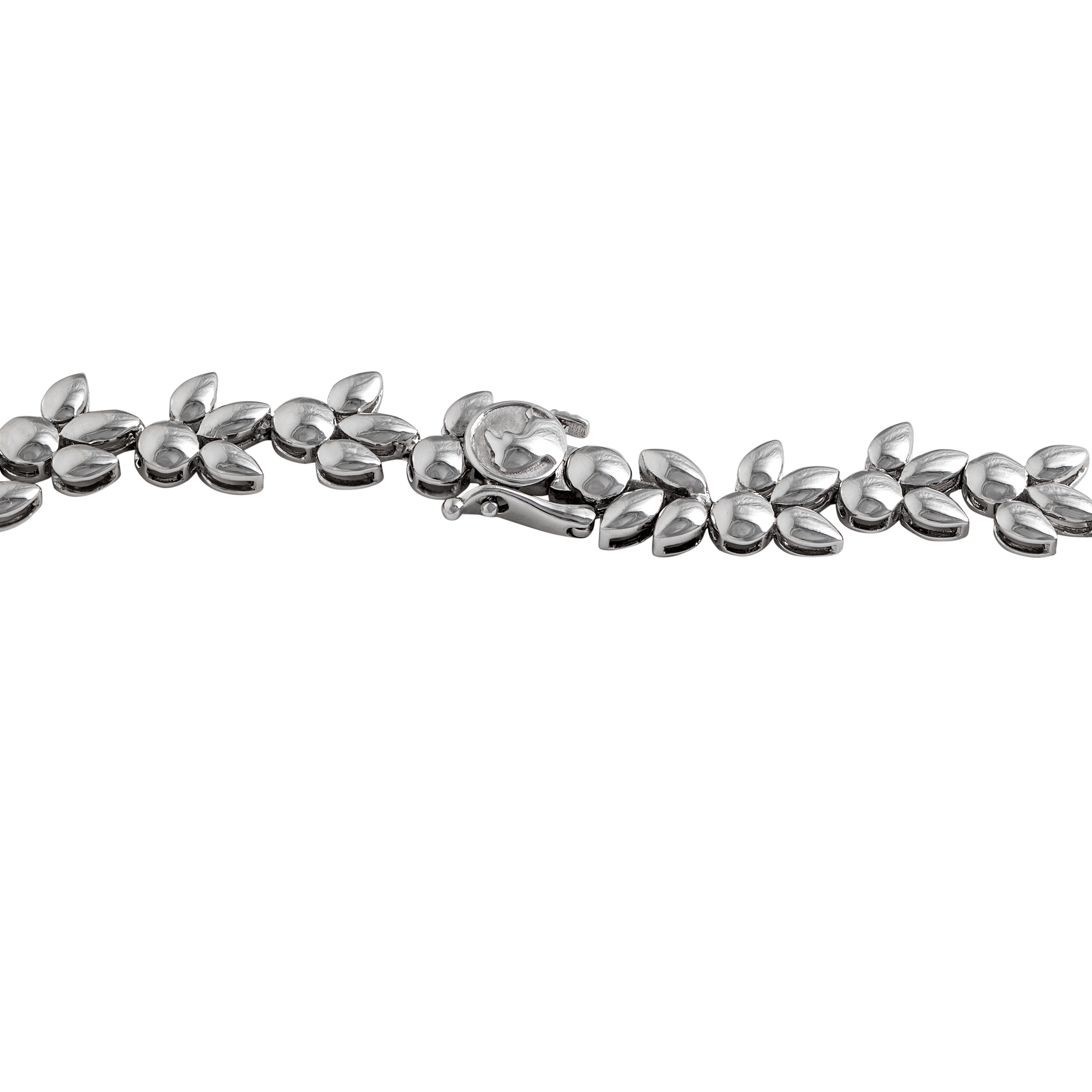 Lab Grown Diamond-Adorned Floral Designer Necklace | SKU: 0019400624