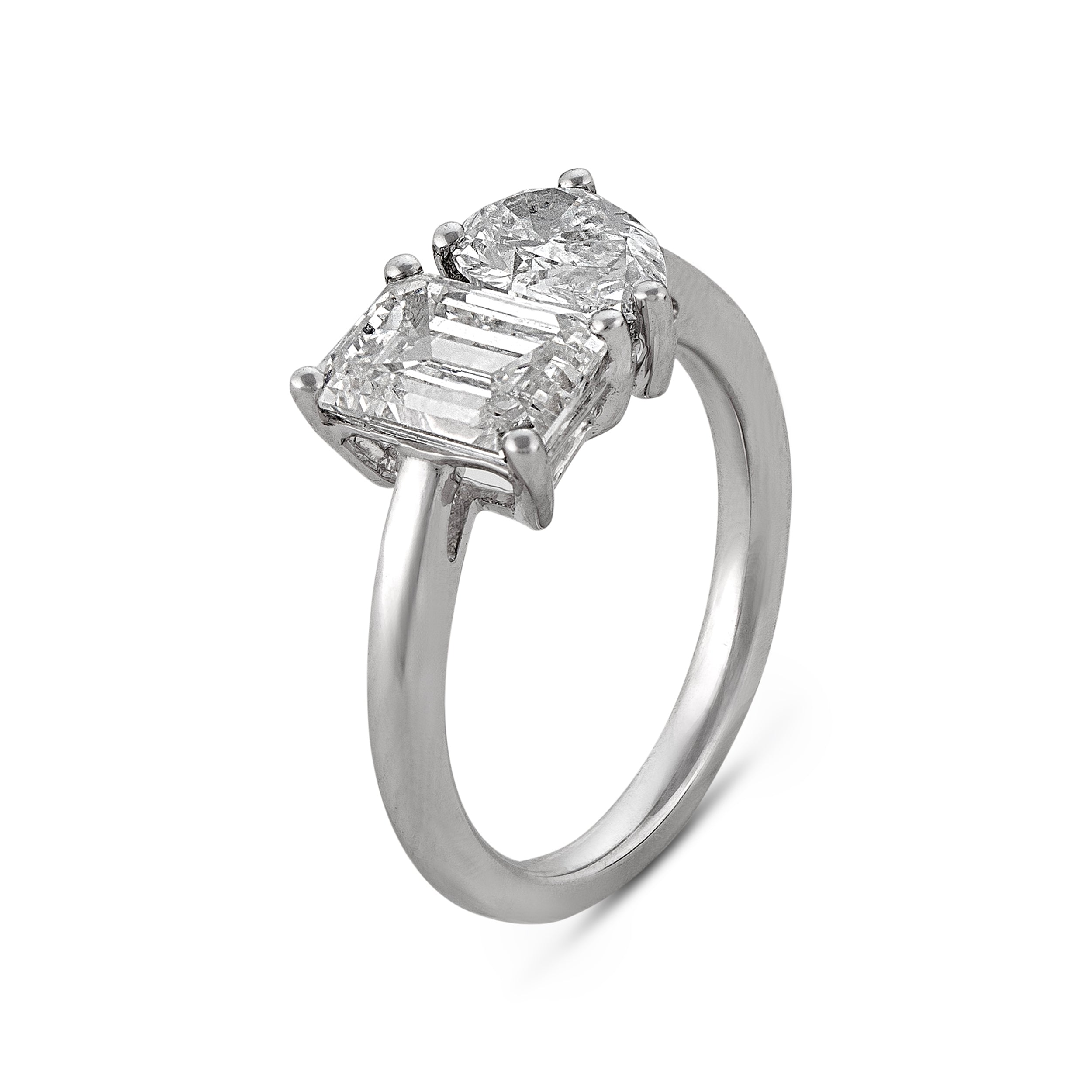 Duo Pear and Emerald-Cut  1.00 Carat & 2.02 Carat Lab Grown Diamond Ring | SKU: 0019503790