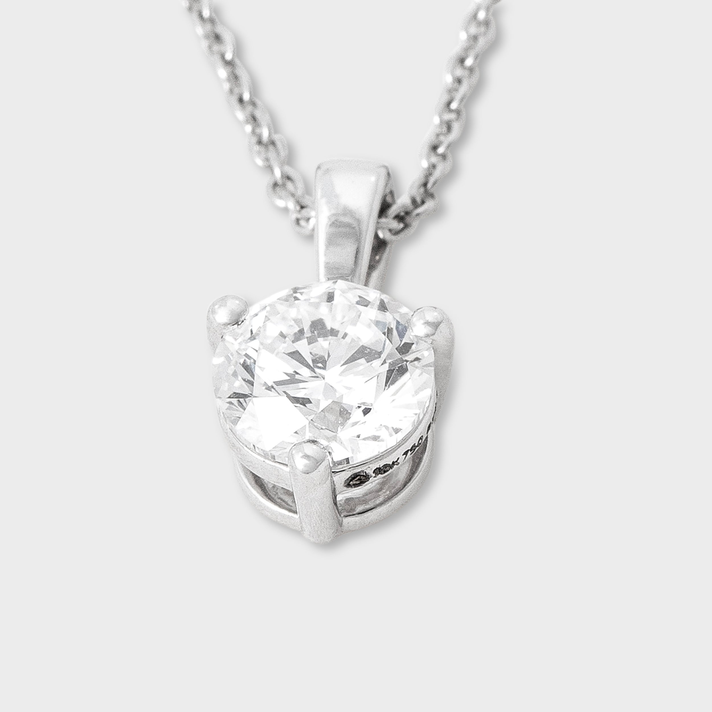 Solitaire 1.01 Carat  Lab Grown Diamond Pendant Necklace | SKU : 0019503806