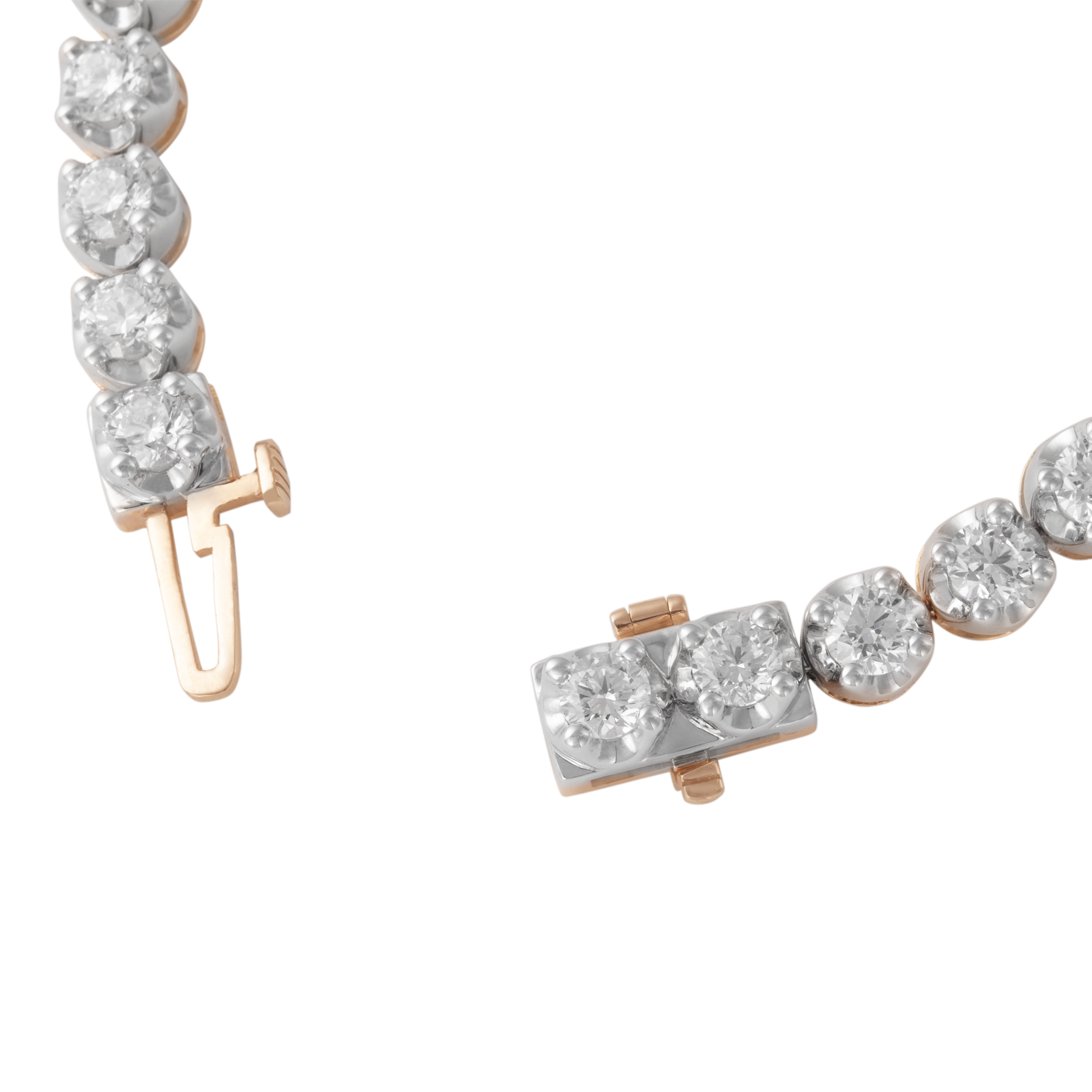 Round Brilliant 8.660 Carat Lab Grown Diamond Bracelet in Rose Gold | SKU: 0019052076