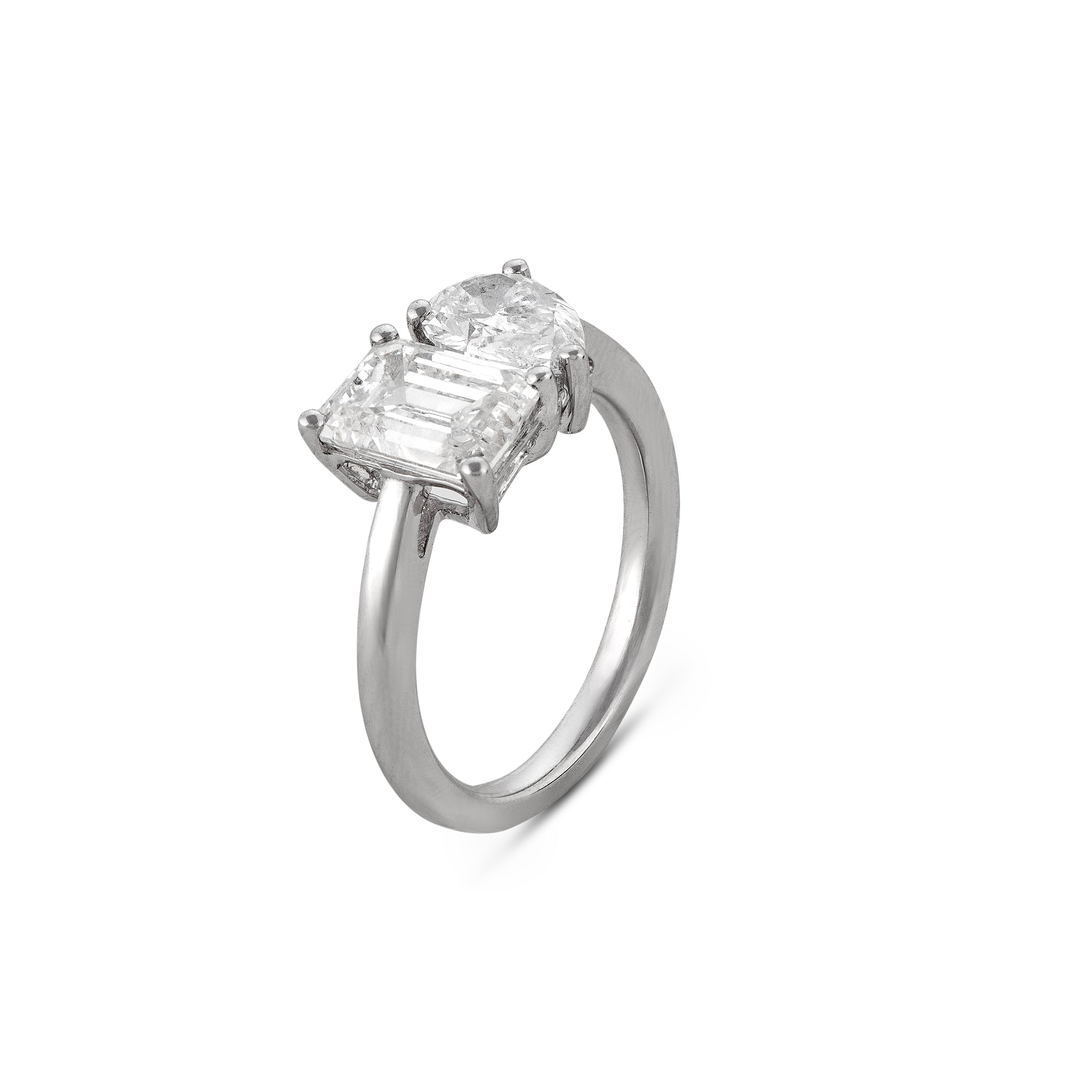 Duo  Pear and Emerald-Cut Lab Grown Diamond Ring | SKU: 0019503790