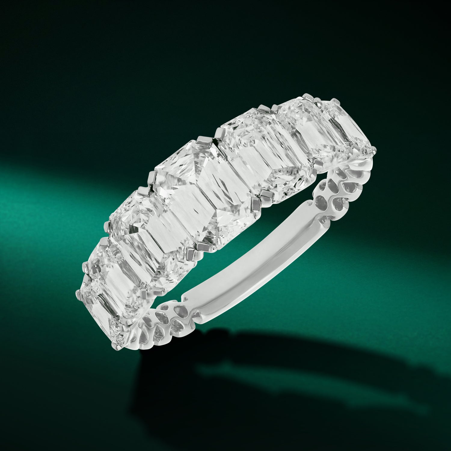 White Gold Ring with Heritage Emerald-Cut Lab-Grown Diamonds | SKU : 0021923975