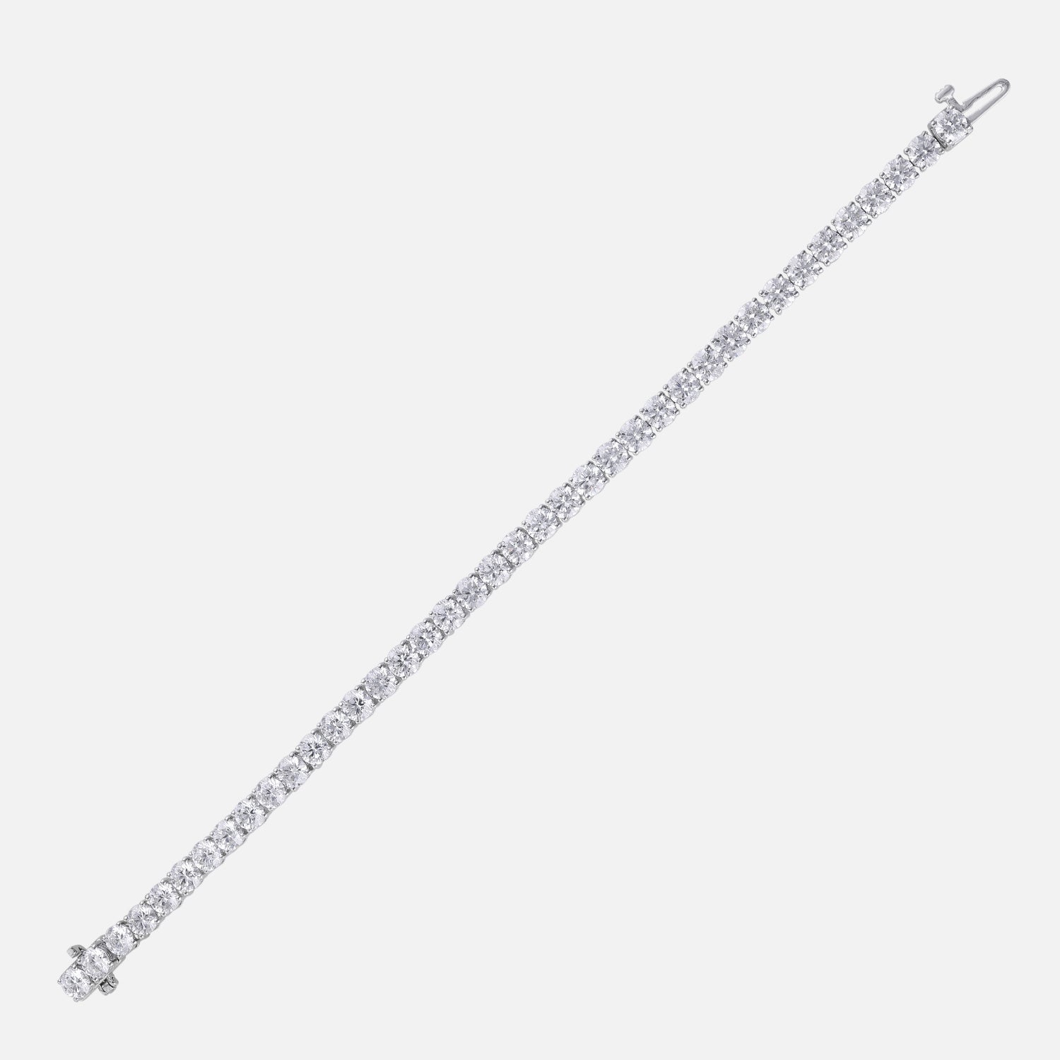 Round Brilliant Lab Grown 10.85 Carat Diamond Tennis Bracelet in 18 Karat Gold | SKU : 0005113309