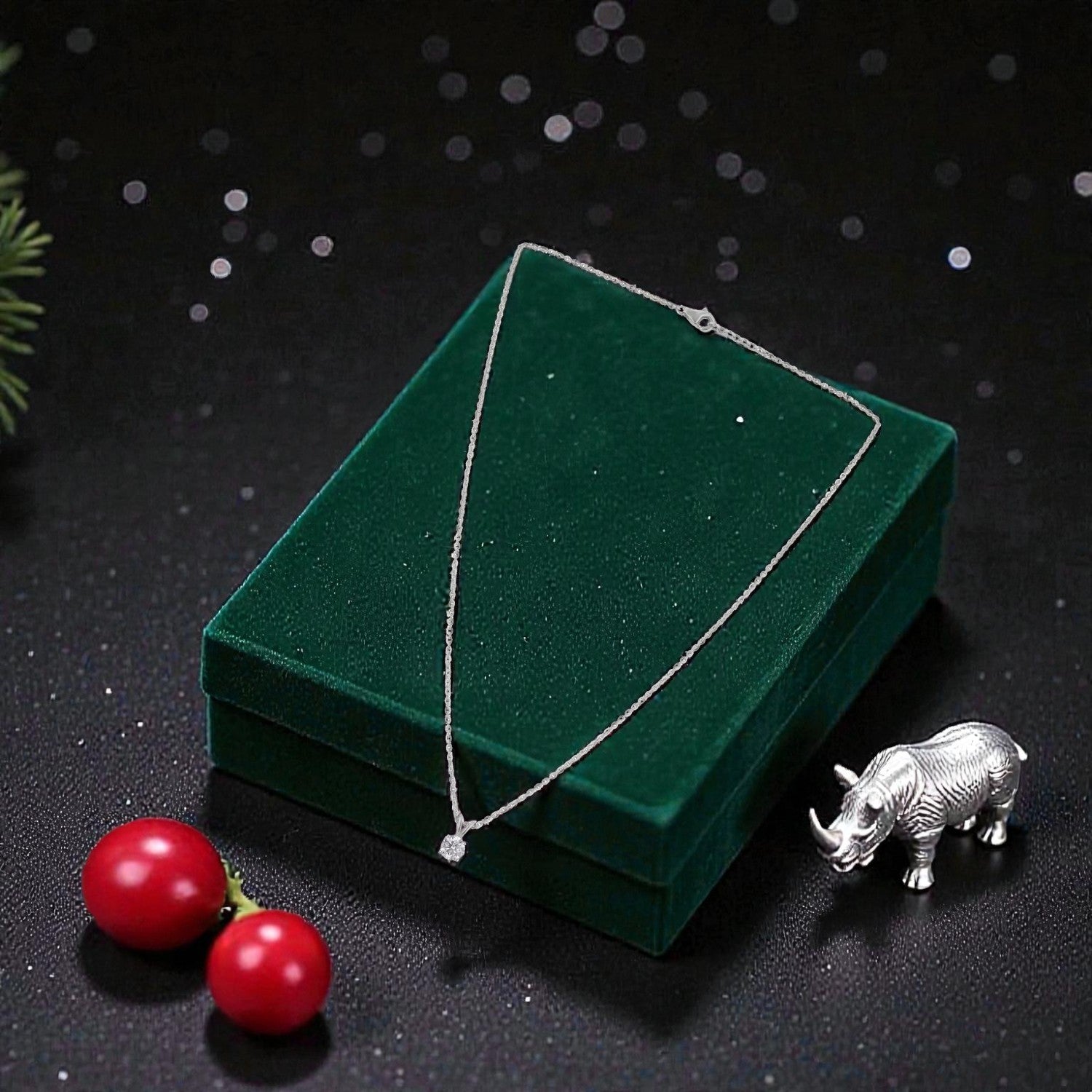 Lab Grown 1.060 Carat Princess Cut Diamond Solitaire Chain Pendant in 18 Karat Gold | SKU : 0005131617