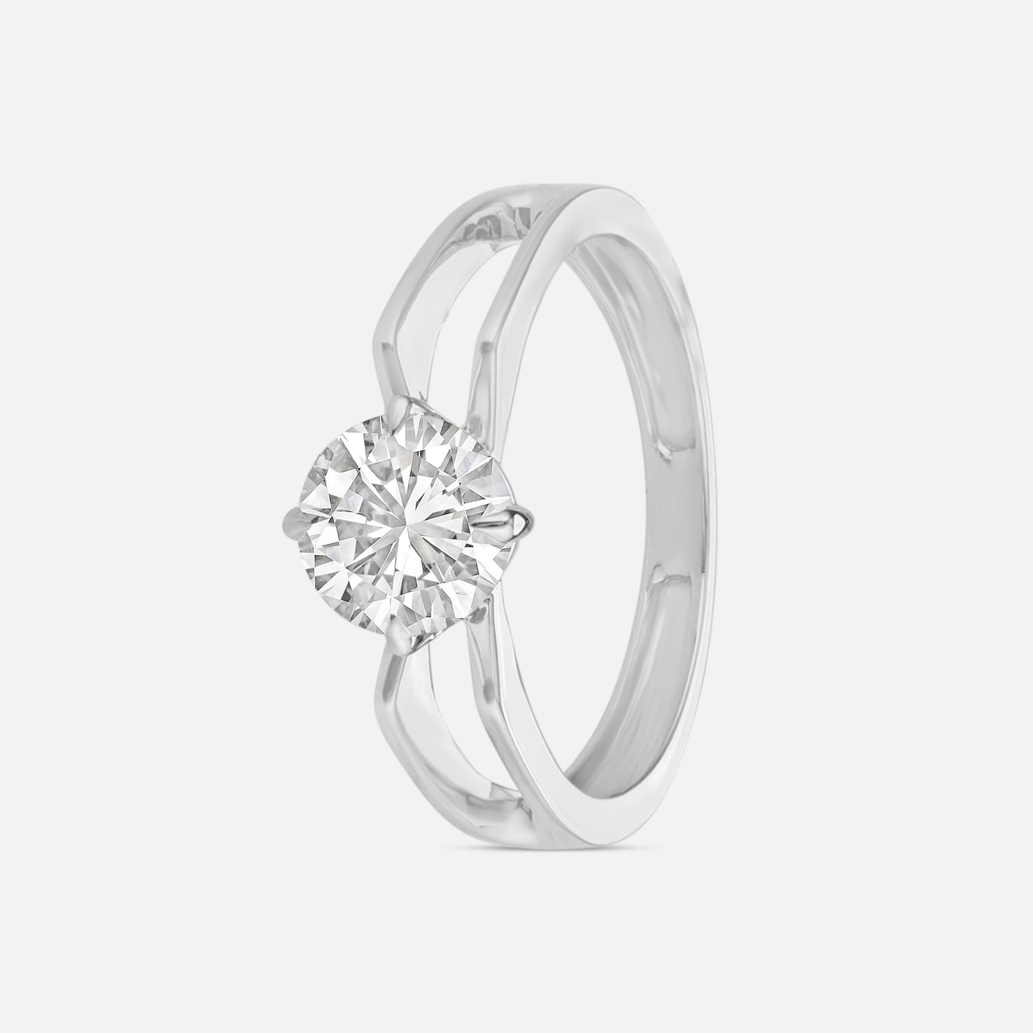 Lab Grown 1.030 Carat Round Brilliant Diamond Solitaire Ring in 18 Karat Gold | SKU : 0005135158