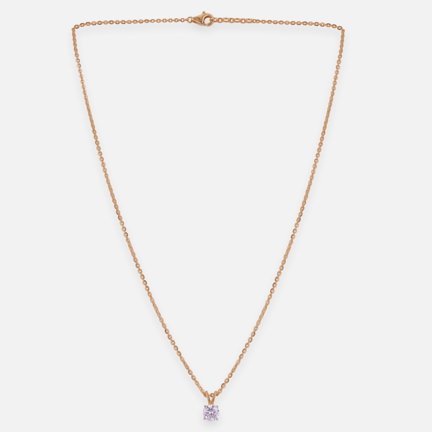 Lab Grown 2.020 Carat Oval Cut Solitaire Pendant in 18 Karat Yellow Gold | SKU : 0005171088