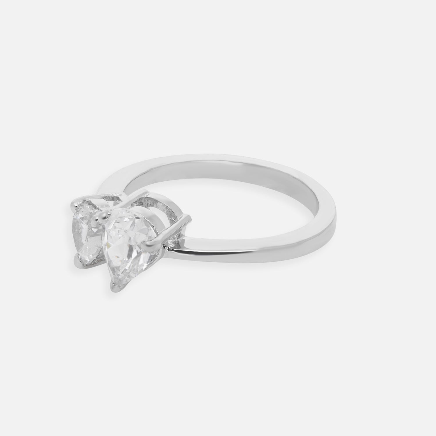 Sterling Silver Twin Pear Ring — Valentine Collection | SKU : 0005682287, 0005682294, 0005682300, 0005682317, 0005682324, 0005682331, 0005682348, 0005682355, 0005682362, 0005682379, 0005682386, 0005682393, 0005682409, 0005682416, 0005682423