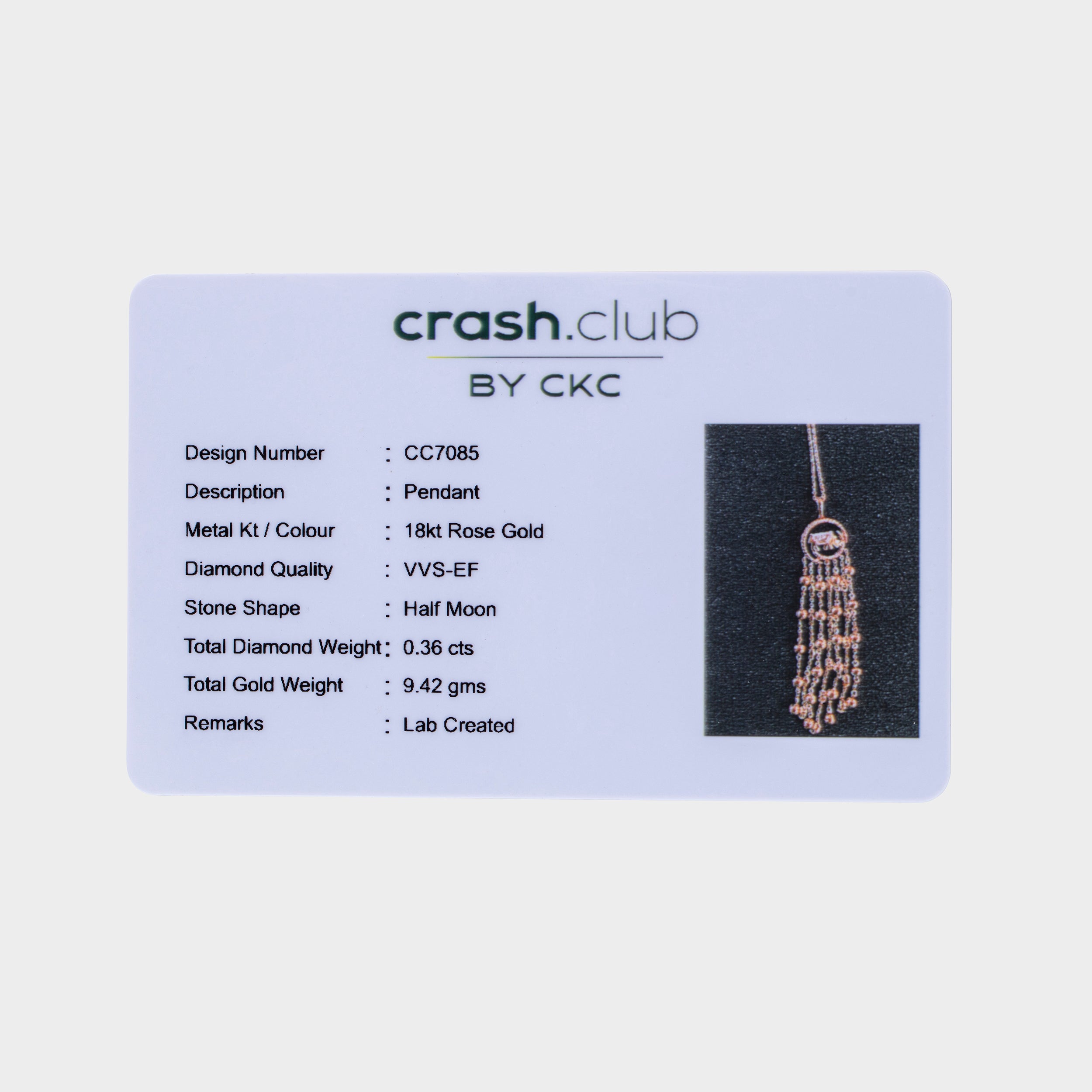 Various Cut 0.32 Carat Lab Grown Diamond Dangle Neckchain in Yellow Gold | SKU : 0003181959