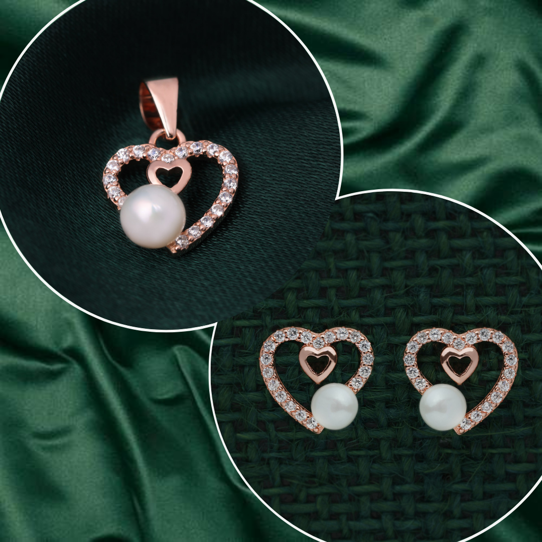 Pearl Of Perfection - Set Of Pendant & Studs