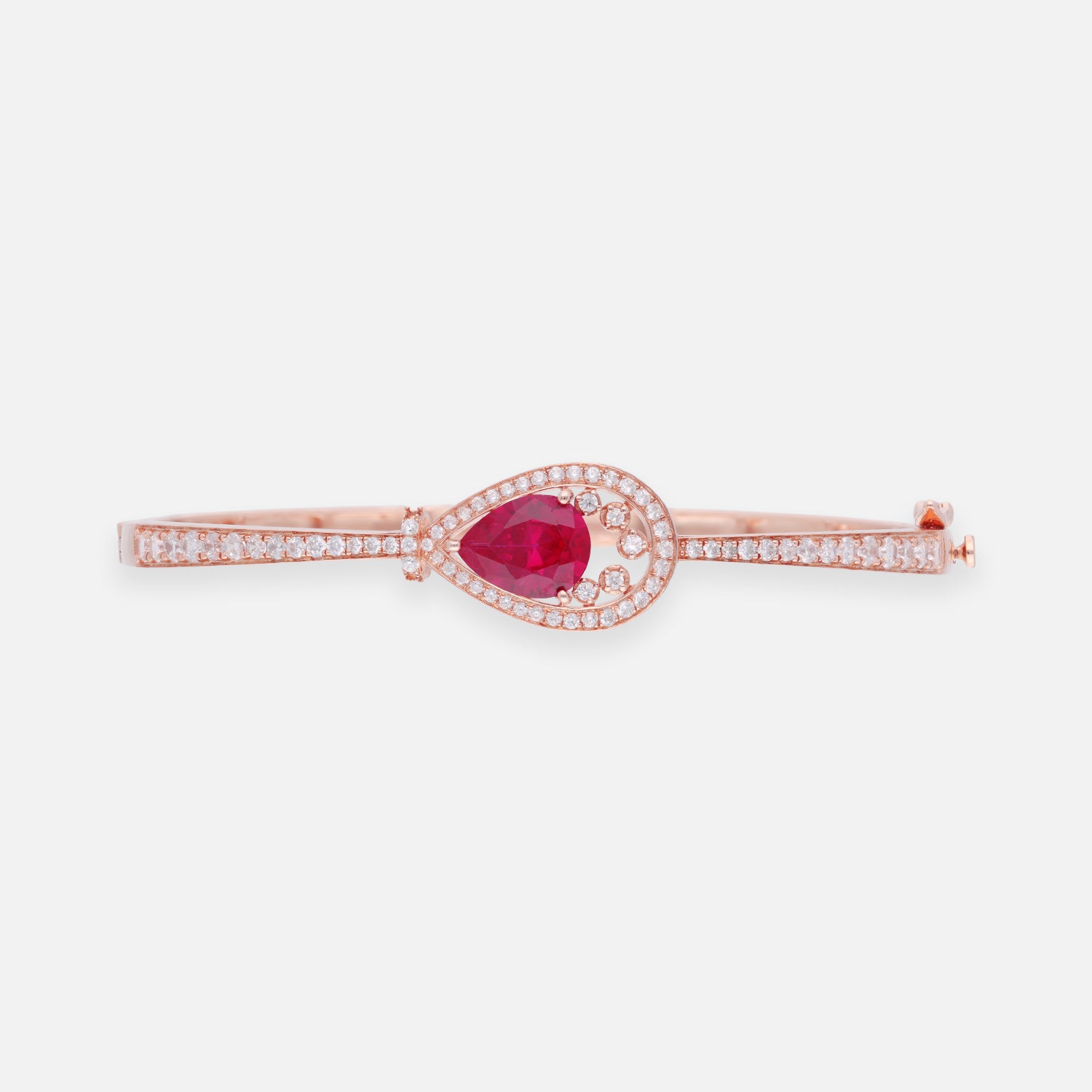 Sterling Silver Red Teardrop Silver Bracelet | SKU: 0006686925