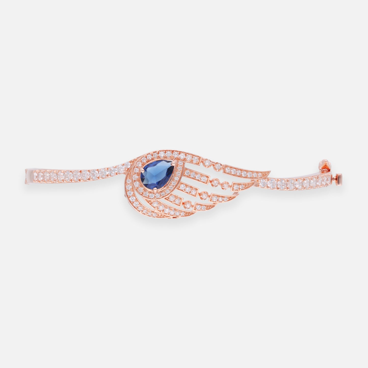 Sterling Silver Blue Gemstone Wing  Silver Bracelet | SKU: 0006686963