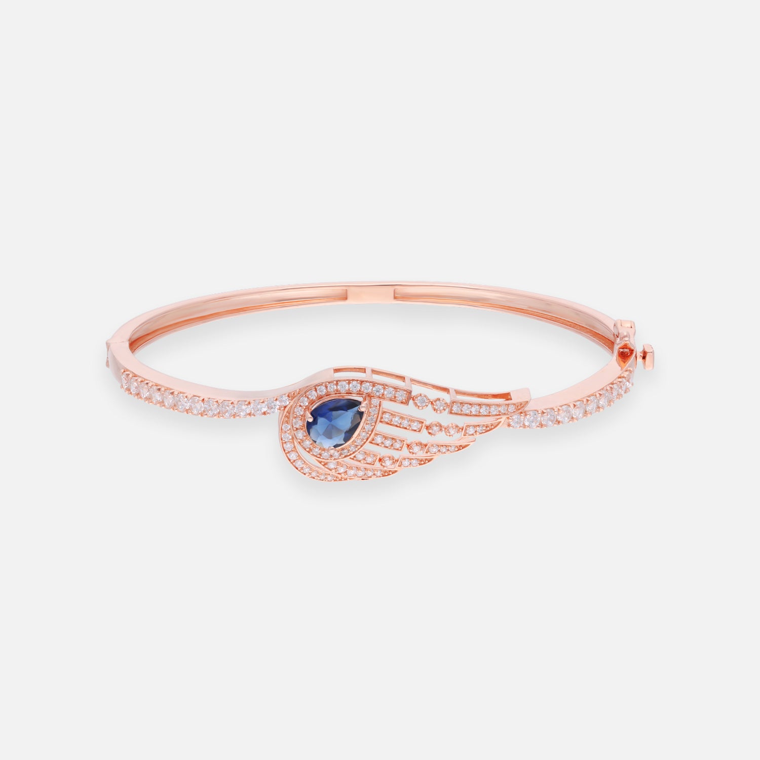 Sterling Silver Blue Gemstone Wing  Silver Bracelet | SKU: 0006686963