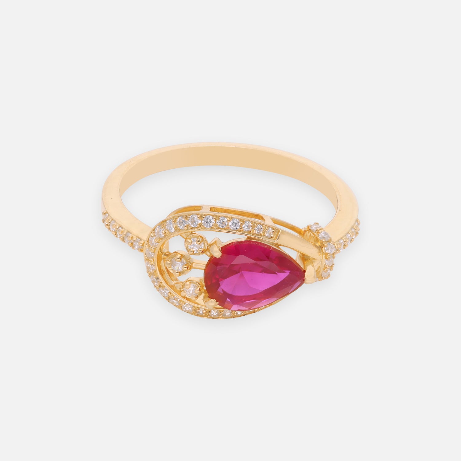 Sterling Silver Ruby Halo Silver Ring | SKU: 0006686987