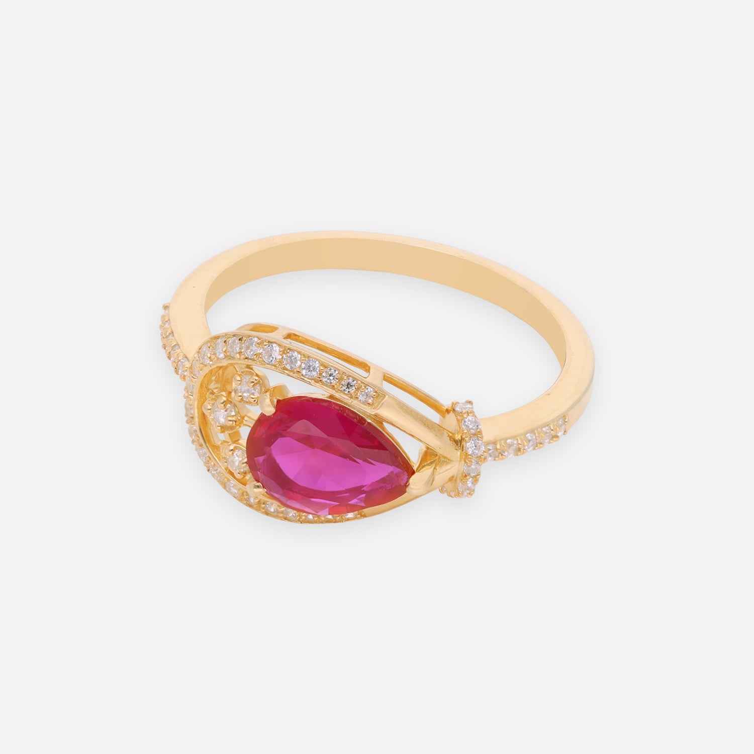 Sterling Silver Ruby Halo Silver Ring | SKU: 0006686987