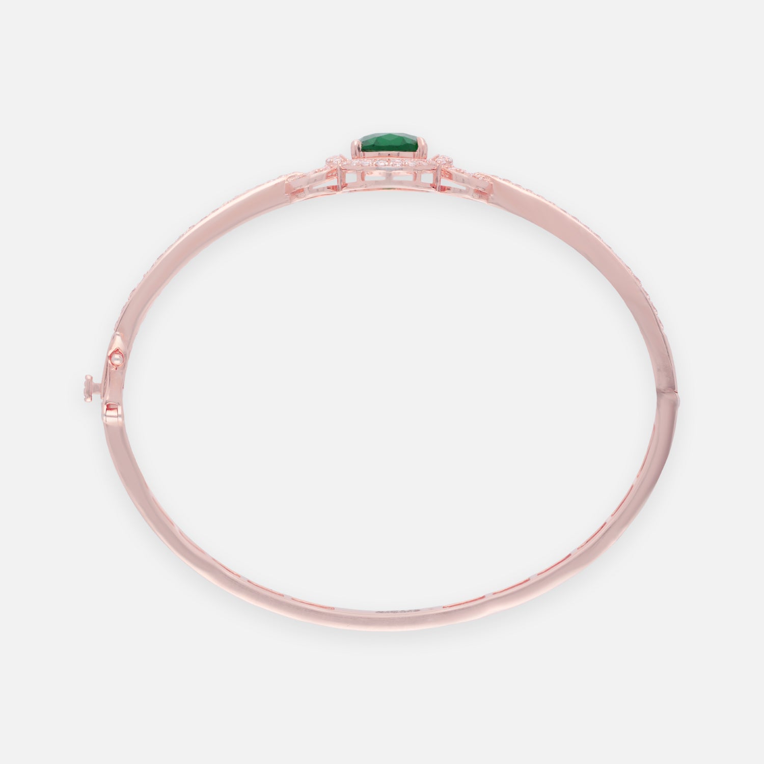 Emerald Green Oval Halo Sterling Silver Bracelet | SKU: 0022689436