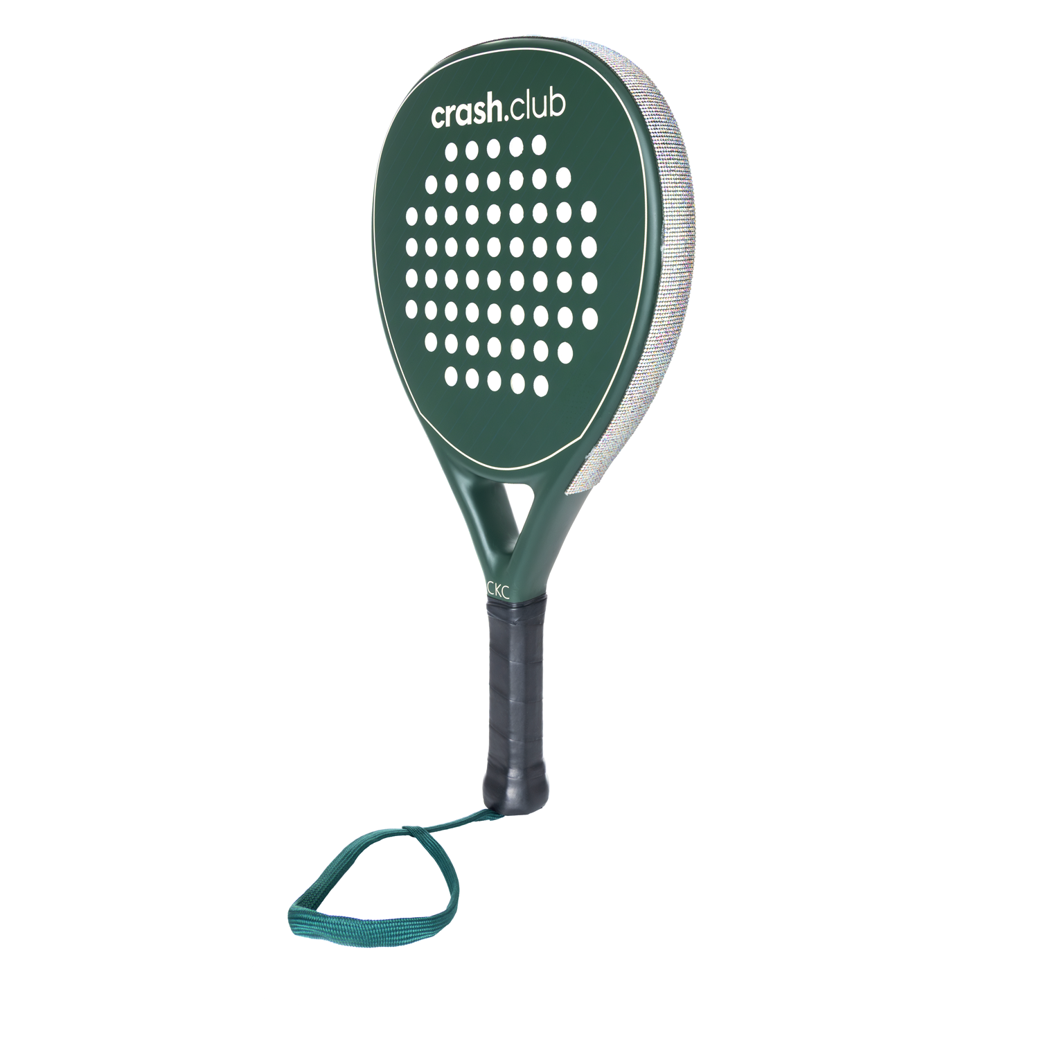 Crash.Club Signature Crystal-Encrusted Padel Racket – Green Edition with Wrist Strap - ACC2404