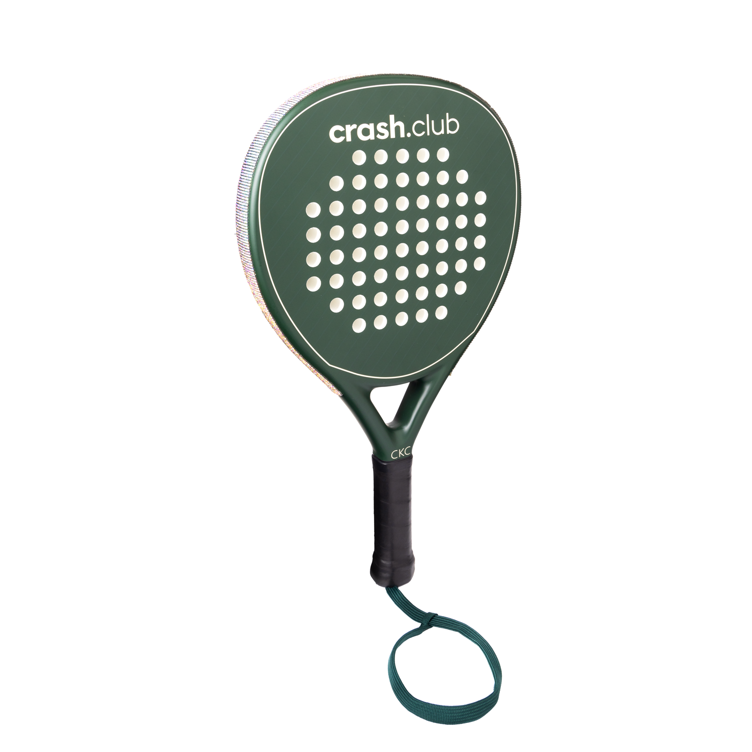 Crash.Club Signature Crystal-Encrusted Padel Racket – Green Edition with Wrist Strap - ACC2404