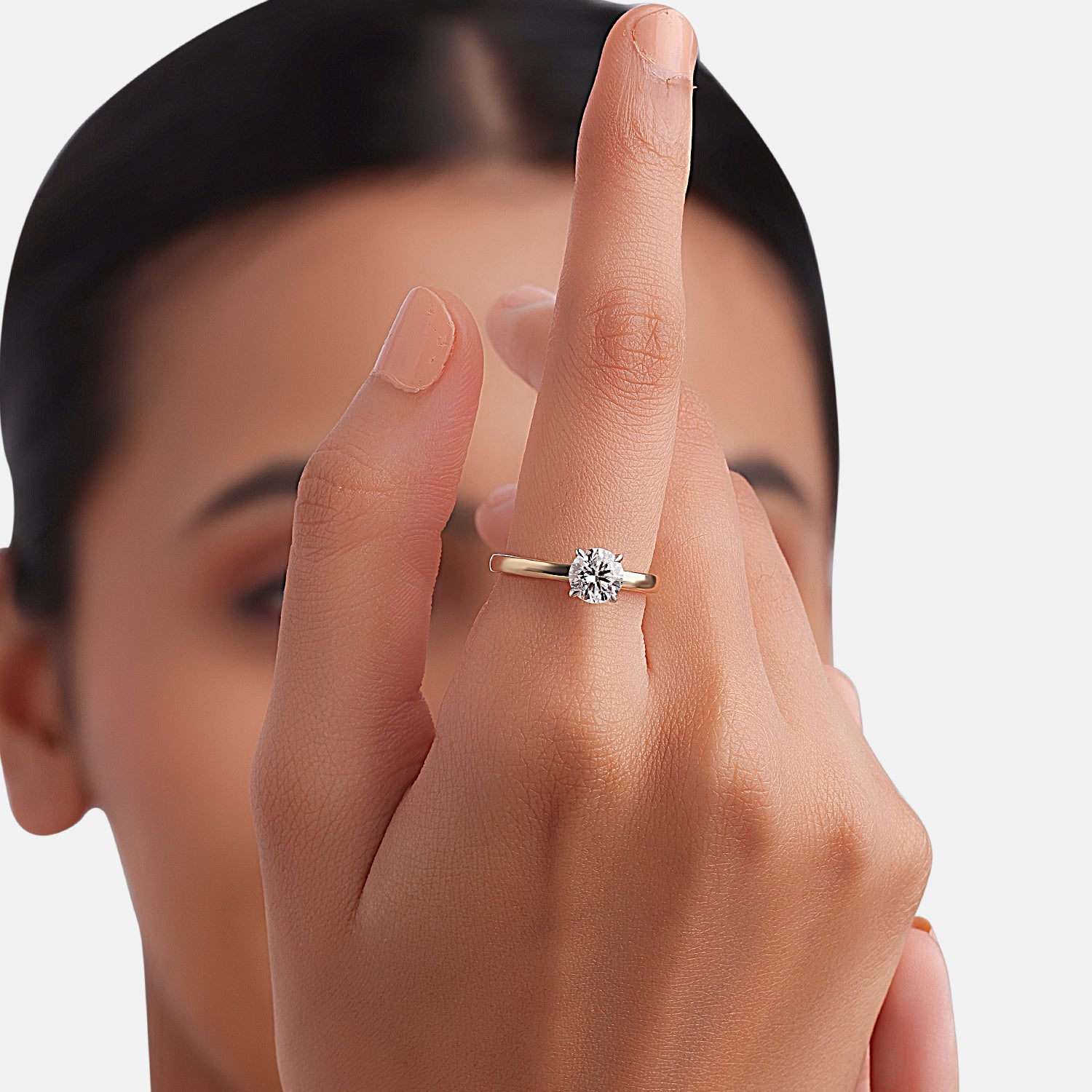 Radiant Promise Lab Grown Solitaire Diamond Ring in Yellow Gold | SKU : 0004952800