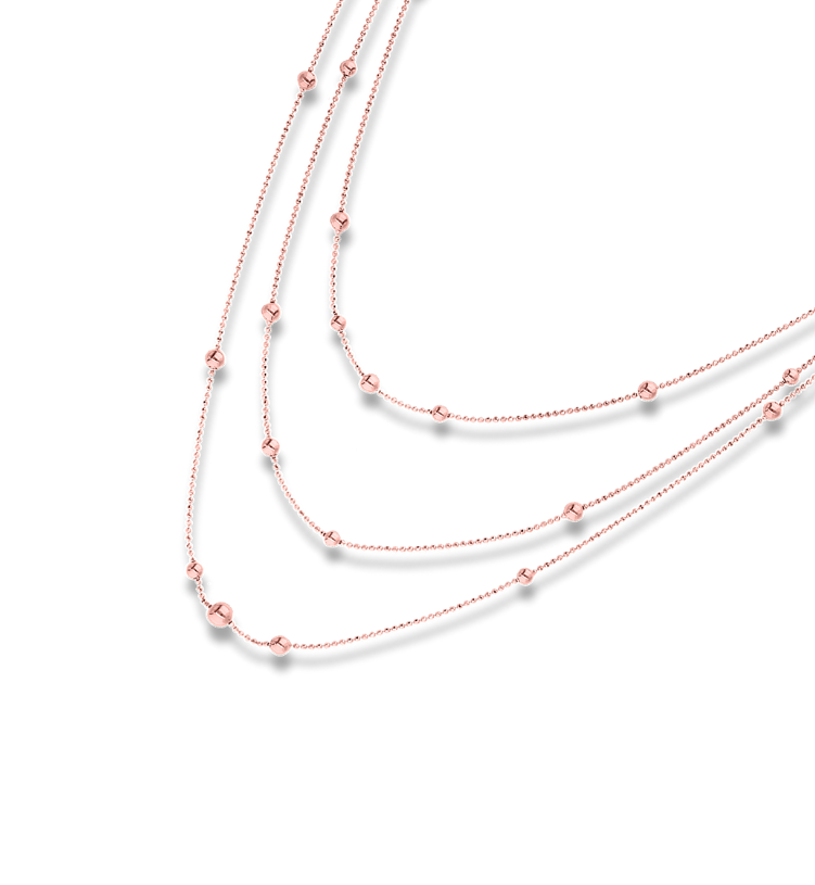MULTI LAYERED ROSE GOLD NECKLACE SKU 0018242904 0018347715