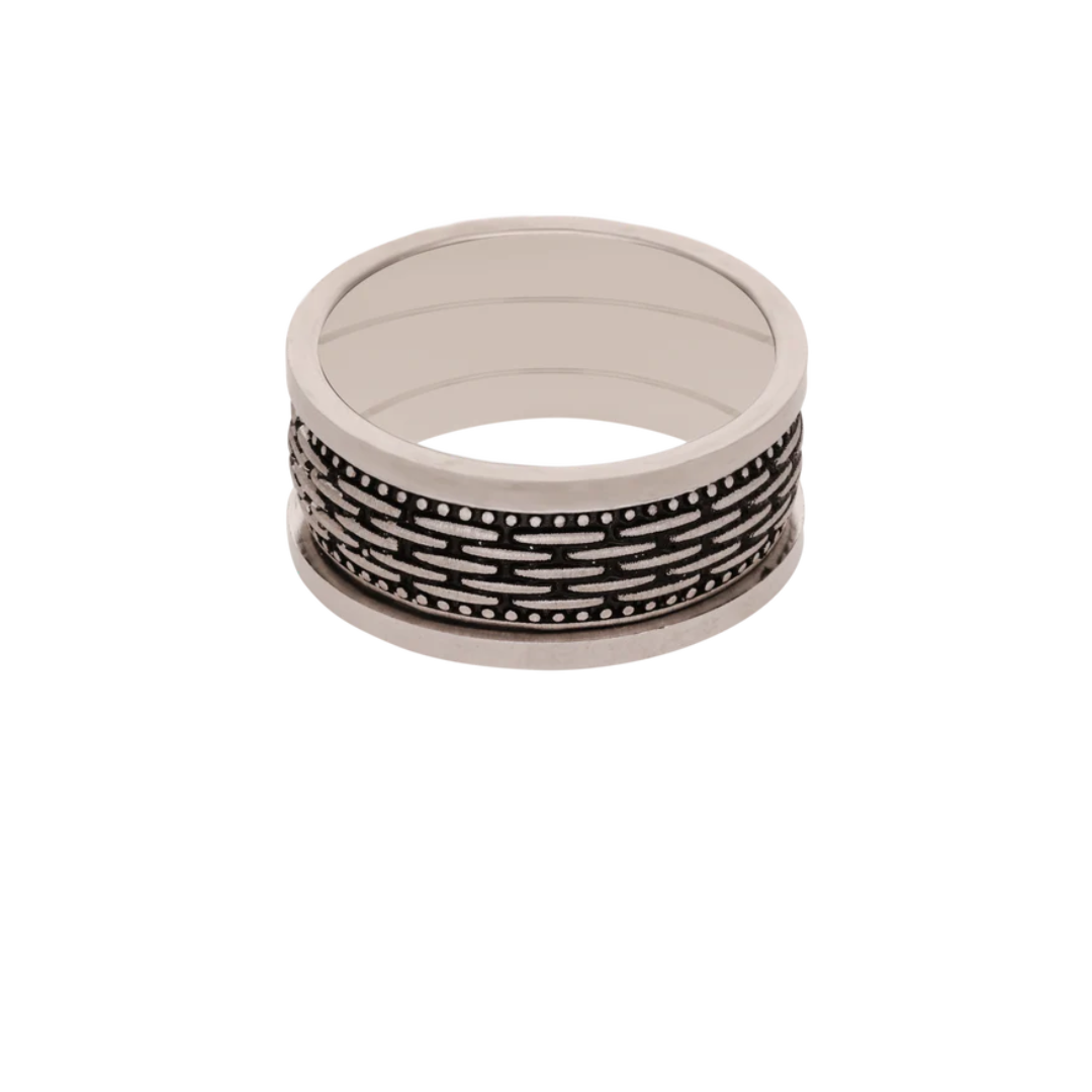 STERLING SILVER OXIDIZED BAND RING | SKU: 0018640854