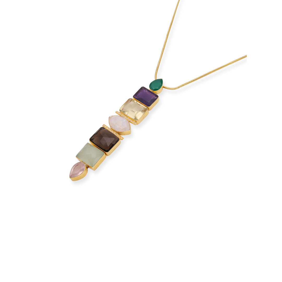 ROSE GOLD CHAIN PENDANT WITH DAZZLING GEMSTONES | SKU: 0018974034, 0019586281, 0019586250, 0019586274, 0019586267