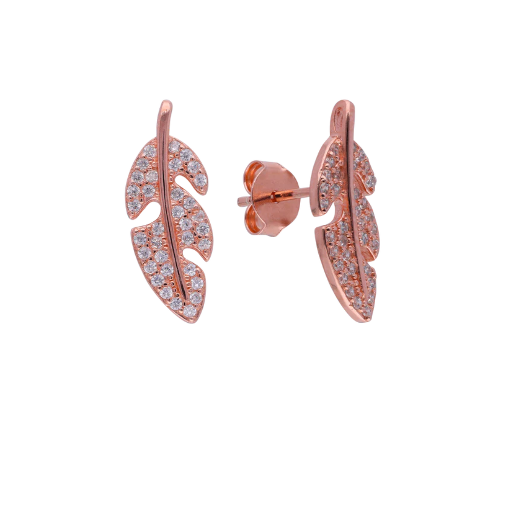 Graceful Leaf Motif Earrings | SKU:0019033631